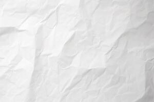 Design space white crumpled paper textured background. photo
