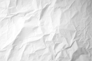 Design space white crumpled paper textured background. photo