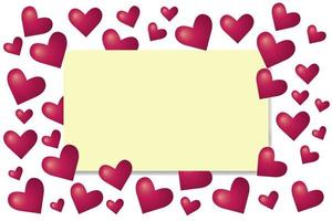 Greeting card. Place for text. Valentine's Day. High quality vector illustration.