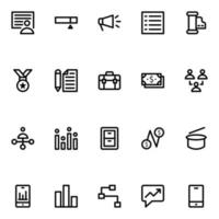 Outline icons for Project management. vector