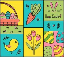 Easter card vector illustration.