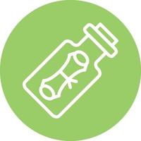 Message in a Bottle Vector Icon Design