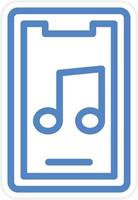 Mobile Music App Vector Icon Style