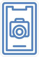 Mobile Camera Vector Icon Style