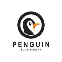 simple penguin logo design template illustration. vector