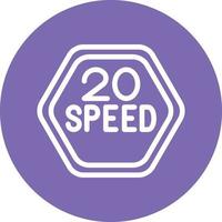 20 Speed Limit Vector Icon Design