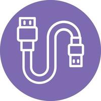 USB Cable Vector Icon Design