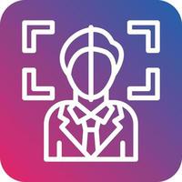 Face Scan Vector Icon Design