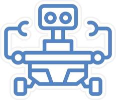 Space Robot Vector Icon Style