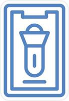 Mobile Torch Vector Icon Style