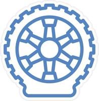 Flat Tire Vector Icon Style