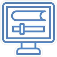 Online Lecture Vector Icon Style