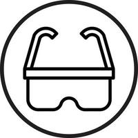 Safety Glasses Vector Icon Style