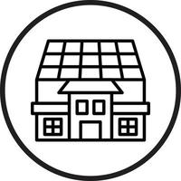 Solar House Vector Icon Style