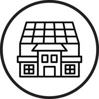 Solar House Vector Icon Style