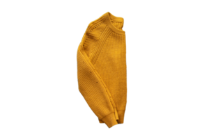 amarelo suéter isolado em uma transparente fundo png