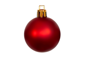 Red christmas ball isolated on a transparent background png