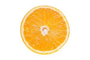 Half orange fruit isolated on a transparent background png