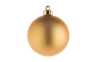 Gold christmas ball isolated on a transparent background png