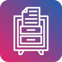 File Drawer Vector Icon Design