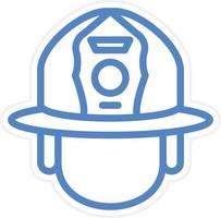 Firefighter Helmet Vector Icon Style