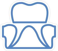 Dental Crown Vector Icon Style