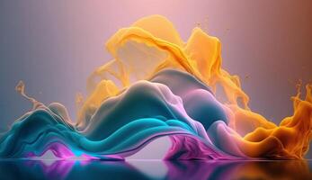 Liquid abstract background. Gradient splashes of liquid. . photo