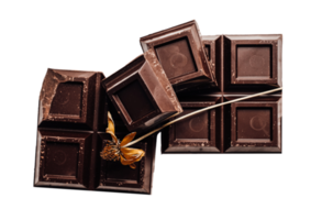 Brown chocolate bar isolated on a transparent background png