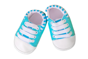 Blue baby shoes isolated on a transparent background png