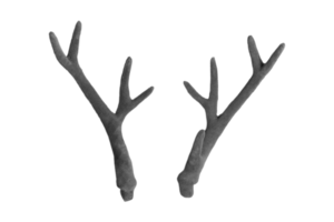 Gray christmas horns accesories isolated on a transparent background png