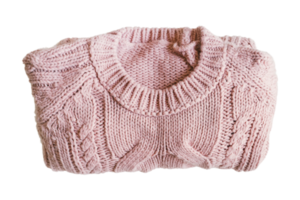rosado suéter aislado en un transparente antecedentes png