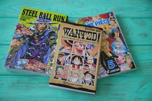 One piece and Jojo steel run ball manga books, Vitoria, Spain, 10 of April 2023 photo