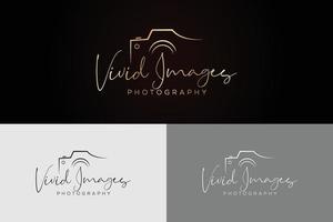 Handwriting Photography logo template vector. signature logo concept Free Vector
