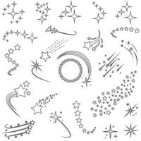 Stars vector icon set. Star wave illustration sign collection. sparkle logo. shine symbol.