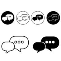 Speech bubble icon vector set. chat illustration sign collection. message symbol or logo.