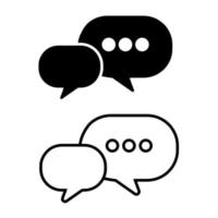 Speech bubble icon vector set. chat illustration sign collection. message symbol or logo.