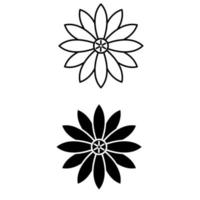 Flowers icon vector set. garden illustration sign collection. Floga symbol or logo.