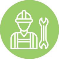 Construction Worker Vector Icon Design