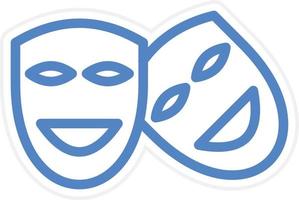 Theatre Mask Vector Icon Style