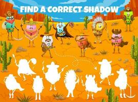 Find Correct Shadow of vitamin characters game vector