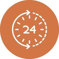 24 Hours Vector Icon Design