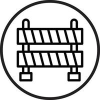 Road Barrier Vector Icon Style