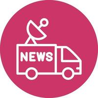 Noticias camioneta vector icono diseño