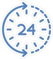 24 Hours Vector Icon Style