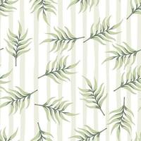 Fern leaf wallpaper. Abstract exotic plant seamless pattern. Tropical palm leaves pattern. Botanical texture. vector