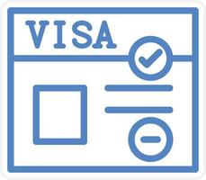 visa vector icono estilo