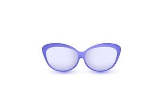 unique 3d realistic purple glasses icon modern style object symbols isolated on background vector