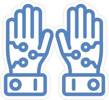 Wired Gloves Vector Icon Style