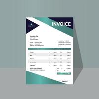 Minimal Invoices with Abstract Shapes vector