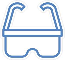 Safety Glasses Vector Icon Style